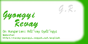 gyongyi revay business card